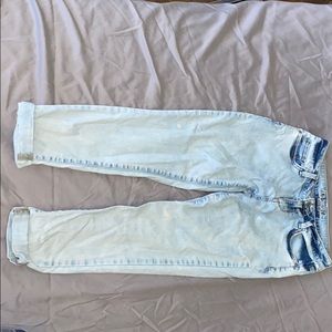 Arizona Jean Co. Acid Wash Painter Jeans Cuffed